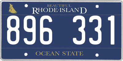 RI license plate 896331