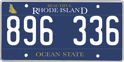 RI license plate 896336