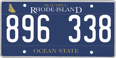 RI license plate 896338
