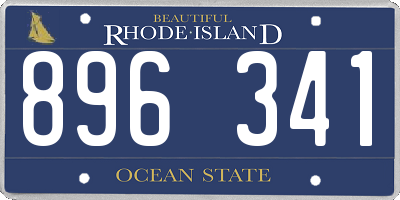 RI license plate 896341