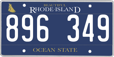 RI license plate 896349
