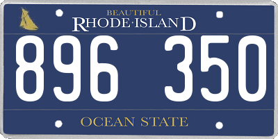 RI license plate 896350
