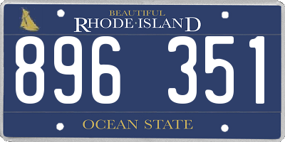RI license plate 896351