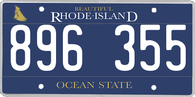 RI license plate 896355