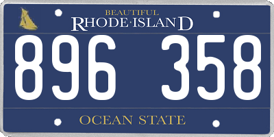 RI license plate 896358