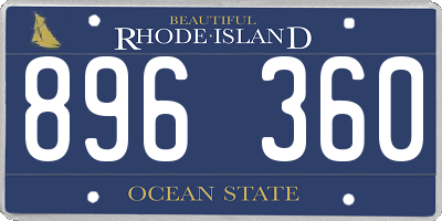 RI license plate 896360