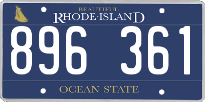 RI license plate 896361