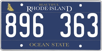 RI license plate 896363