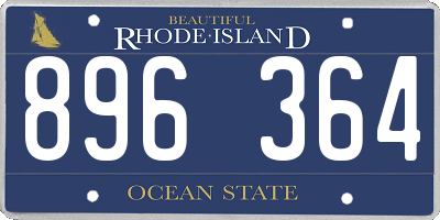 RI license plate 896364