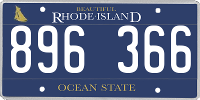 RI license plate 896366