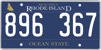 RI license plate 896367