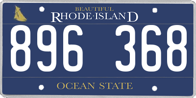 RI license plate 896368