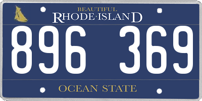 RI license plate 896369