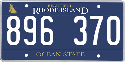 RI license plate 896370