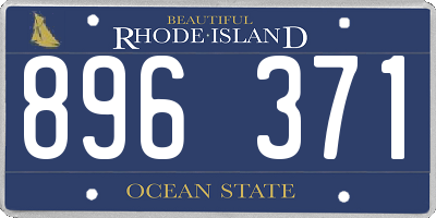 RI license plate 896371
