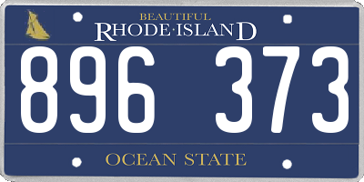 RI license plate 896373
