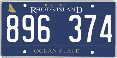 RI license plate 896374