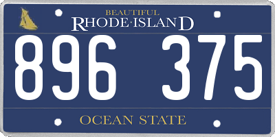 RI license plate 896375