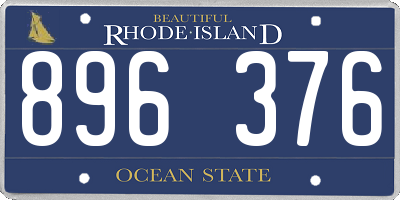 RI license plate 896376