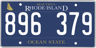 RI license plate 896379