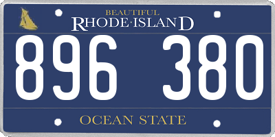 RI license plate 896380