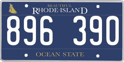 RI license plate 896390