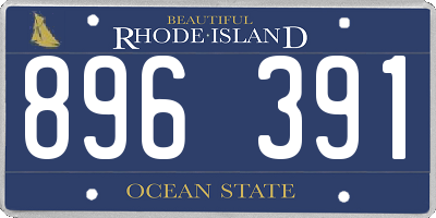 RI license plate 896391
