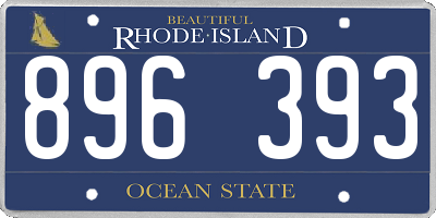 RI license plate 896393