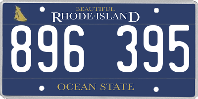 RI license plate 896395