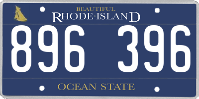 RI license plate 896396
