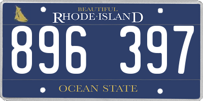 RI license plate 896397