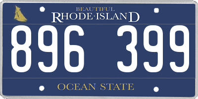 RI license plate 896399