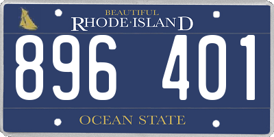 RI license plate 896401