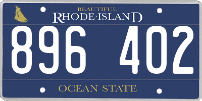 RI license plate 896402