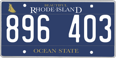 RI license plate 896403