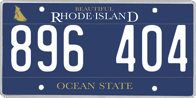 RI license plate 896404