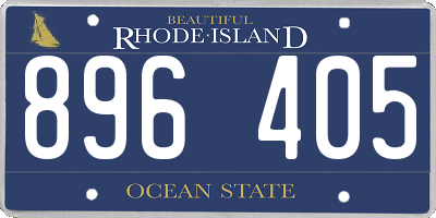 RI license plate 896405