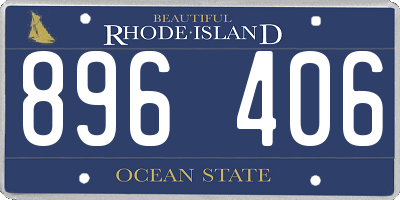 RI license plate 896406