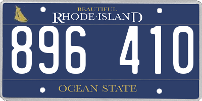 RI license plate 896410