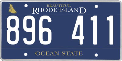 RI license plate 896411