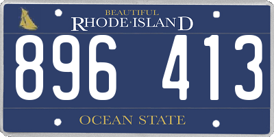 RI license plate 896413