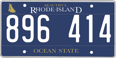 RI license plate 896414