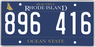 RI license plate 896416