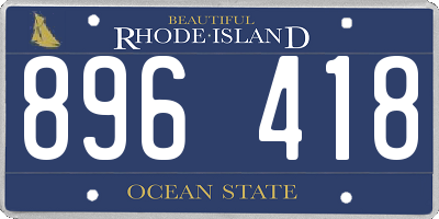 RI license plate 896418