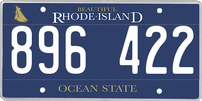 RI license plate 896422