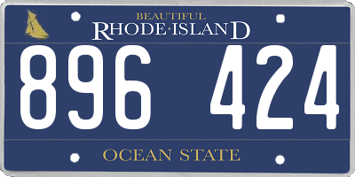RI license plate 896424
