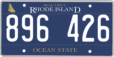 RI license plate 896426