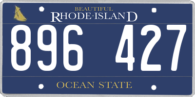 RI license plate 896427