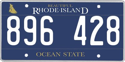 RI license plate 896428