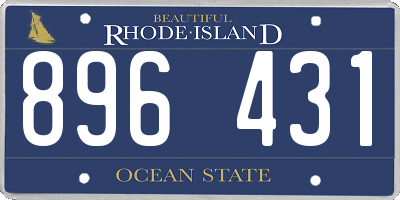 RI license plate 896431